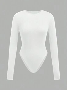 SHEIN Leap Crew Tween 女童多件装合身休闲简约舒适百搭圆领长袖豹纹连体裤 - 彩色 - 查看 6