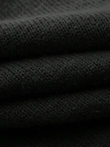 SHEIN 1pc Teen Boys Casual Comfortable Loose Fit Crew Neck Pullover Solid Color Long Sleeve Sweater, Versatile For Outdoor, Holiday, Gathering, School, Suitable For Autumn/Winter - Black - View 10