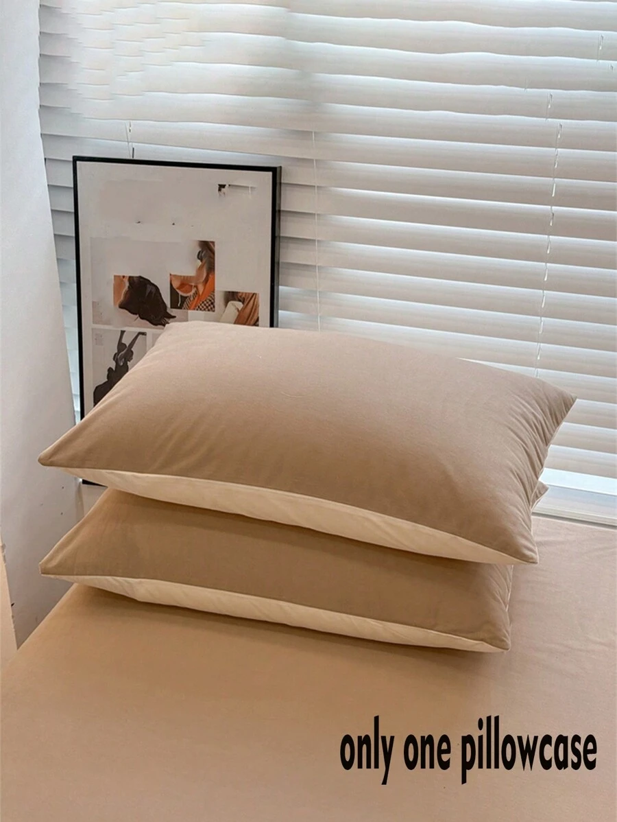 1 件咖啡色和米色枕套（无填充物），可机洗 - 咖啡棕 - 查看 1