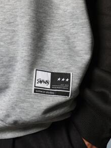 SUMWON Sleeveless Athletic Performance Training Sweatshirt With Ribbed Trim Workout Gym Athleisure Vest Muscle Tank Fall Winter Layer - Grey - View 4