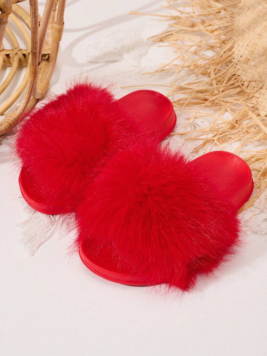 Pantofole da casa alla moda, confortevoli, casual, leggere, traspiranti e carine per ragazze, adatte per estate e autunno - Rosso - Visualizzare 1