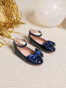 1 Pair Fashion Bowknot Decor Children's Shoes For Girls, Autumn/Winter - Blue - View 1