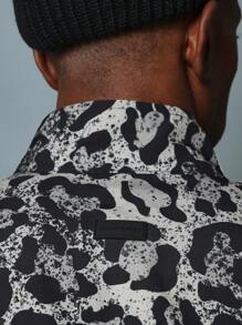 SUMWON Chaqueta deportiva con estampado animal, cremallera, raya lateral, prenda exterior ligera para entrenamiento, activewear de otoño e invierno, correr, casual, chaqueta de ejercicio