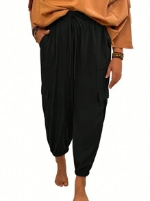 EMERY ROSE 大尺碼純色貨物褲