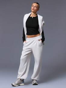 MUSERA Áo tay dài cài nửa cúc, kiểu dáng thường ngày, thích hợp đi sân bay, đi nghỉ mát, đi học, thanh lịch, mùa xuân hè. - màu đen - Xem 4