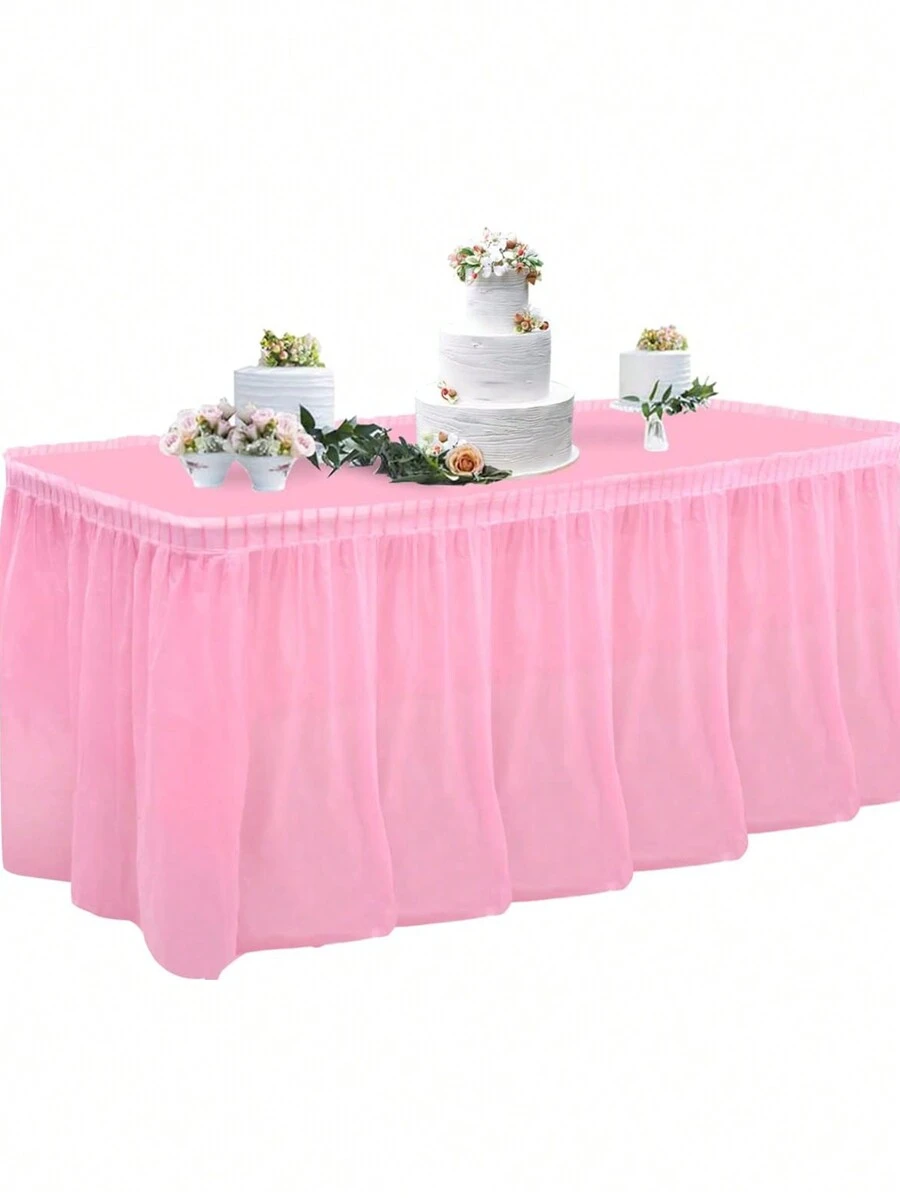 29 In X 14 Ft - Plastic Tableskirt, Disposable, Reusable, Rectangular ...