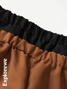 SHEIN 2 peças/conjunto Calça de Moletom Folgada e Confortável em Estilo Casual, Adequado para Adolescentes, Esportes Urbanos ao Ar Livre, Uso Diário, Escola, Streetstyle e Cenas de Reunião