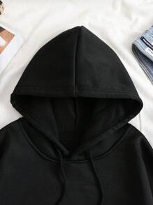 INAWLY Casual Solid Color Drawstring Hoodie For Autumn/Winter Graduation,Back To School,Graduation,Teacher For Women,Back To School Pullover Fall Sweatshirt - White - View 10