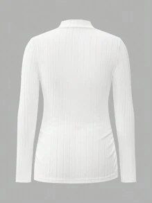 SHEIN Women Maternity Ribbed Slim Fit Essential Base Layer, Base Layer Top - Multicolor - View 13