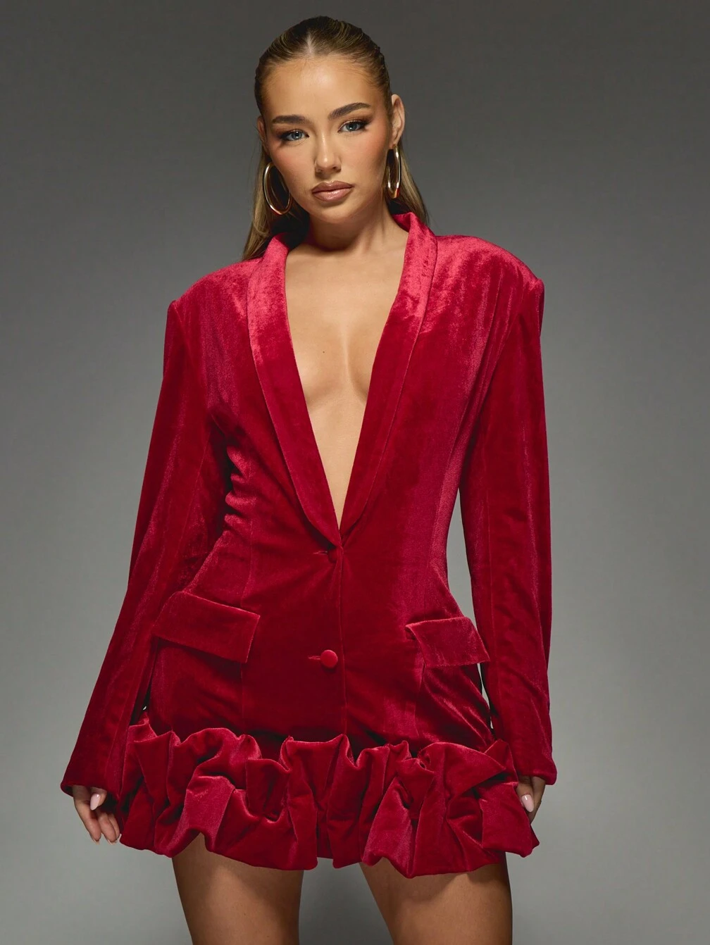 missguided red velvet dress MISSGUIDED Velvet Ruched Bodycon Mini DressMISSGUIDED