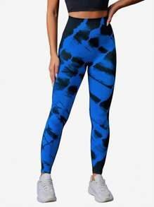 Core Rhythm 扎染宽腰紧身裤，适合运动瑜伽女款 - 彩色 - 查看 5