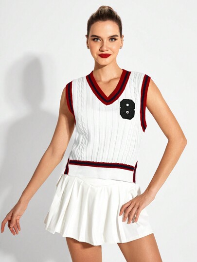 Cheerettes Women Knitted Camisole, Minimalist Fashion Casual Daily Wear For School