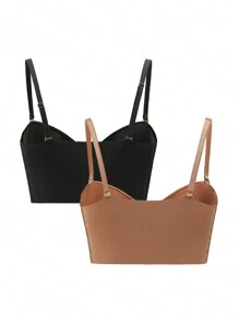 Ocili Leisure Women's Underwear Bra, Non-Removable 1/2 Cup With Underwire - Multicolor - View 2