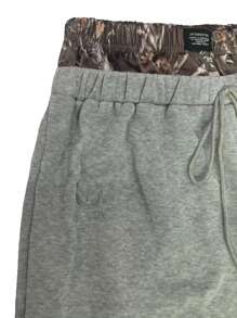 Manfinity Dauomo 男士休闲前系带撞色腰带运动裤，日常穿着