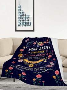 1pc Sister Gifts Blanket, Sister Gifts From Sister, Sister Birthday Gifts, Gifts For Sister, Valentine's Day Gifts For Sister, To My Sister Gifts Throw Blanket