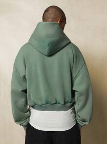 SUMWON Oversized Crop Pullover Hoodie Classic Kangaroo Pocket Sweatshirt Casual Spring Fall Athletic Wear Premium Quality Soft Comfort Weekend Loungewear