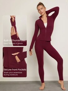 GLOWMODE 女士运动夹克 - 中紫紅色 - 查看 3