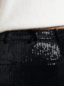 Váy Maxi Nhung Sequin Đêm Giao Thừa - màu đen - Xem 4
