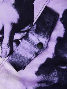 PAVTROS Men's Autumn Fashion Tie-Dye Hand Print Jacket - Multicolor - View 5