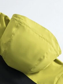 Gym Rark Chaqueta con capucha casual de hombre con cordón y bloque de color - Negro - Ver 3