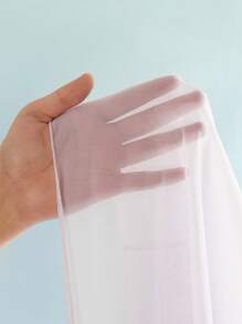 SHEIN Swim 純色百褶罩裙 - 白色 - 查看 5