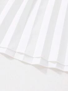 2pcs Set Of Ruffle Skirt And Top For Teen Girls,Holiday,Summer,Travel - White - View 5