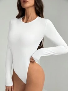 SHEIN Tall Body entallado sólido para mujer, ideal para primavera