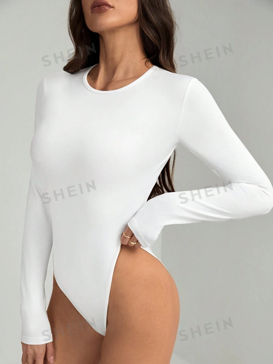 SHEIN Tall Body entallado sólido para mujer, ideal para primavera