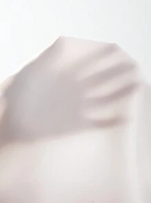 SHEIN Clasi 女士纯色灯笼袖侧开衩长裙女装