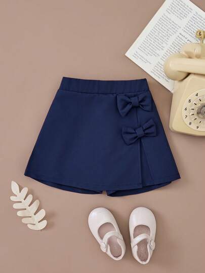 PrepCrw سروال قصير سائب ذو خصر مرن منسوج باللون الأسود، لفتيات الجامعة، موسم الخريف/الشتاء