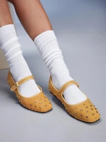 CUCCOO GRLICON Giày bệt phong cách Y2K dành cho nữ, phù hợp với phong cách Punk, Biker, cô gái cá tính, Halloween, Giáng sinh, trang phục dự tiệc - màu nâu - Xem 9