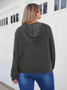 SHEIN LUNE Women Plus Size Casual Striped Hooded Sweatshirt Thanksgiving Outfit Women New Years Women Outfit Winter Clothes For Women Tops Hoodies Hoodie Hoodies Women New Years Women Outfit Winter Sweatshirt Tops
