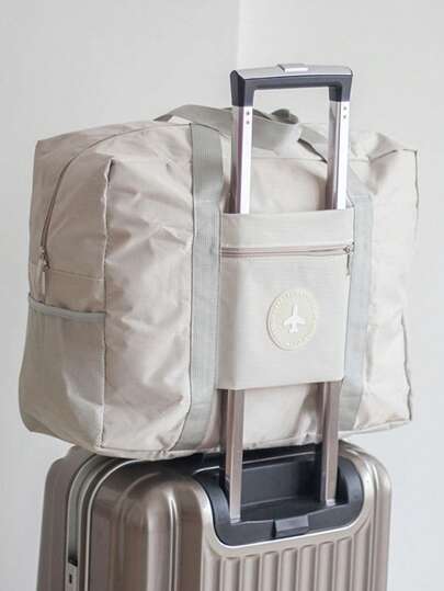 1pc Travel Lightweight Waterproof Bag,Large Capacity Travel Storage Bag, Can Be Hung On The Suitcase,Foldable Storage Carry Luggage Duffle Tote Bag, Large Storage Bags Duffle Bags Tote For Moving, Storage, Camping And Travel,Multifunctional Use,Boho Vibes