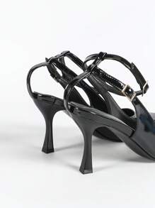 CUCCOO BIZCHIC Women's Pointy Toe Stiletto High Heels, Elegant Commute Versatile Lady Pumps, For Formal, Night Out, Genteel Aesthetic Style - Black - View 4