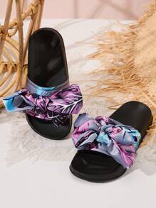 女孩舒适时尚休闲轻便透气可爱家居拖鞋，夏季/秋季 - 灰色 - 查看 3