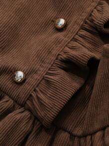 DAZY 2pcs Young Girl Girls Autumn Clothes Set - Brown - View 3