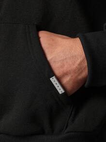 SUMWON Crop Fit Overhead Essential Hoodie And Pull On Sweatpants 2 Piece Set - Black - View 6