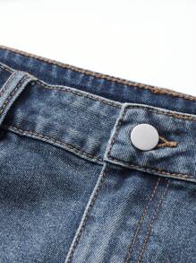 DAZY 女士休闲破洞修身牛仔短裤