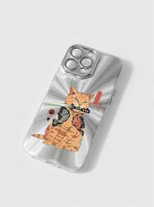 Vincenttrinidadart Anime 1 Pc Ukiyo-E Style Samurai Cat IMD Apple Phone Case