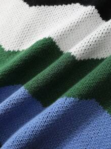 Manfinity Homme Men's Striped Casual Cardigan, Simple & Fashionable For Daily Wear - Multicolor - View 3