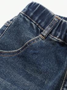 DAZY Young Boys Denim Jeans, Fall Season - Blue - View 5