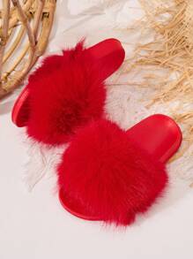 Pantofole da casa alla moda, confortevoli, casual, leggere, traspiranti e carine per ragazze, adatte per estate e autunno - Rosso - Visualizzare 3