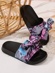 女孩舒适时尚休闲轻便透气可爱家居拖鞋，夏季/秋季 - 灰色 - 查看 5