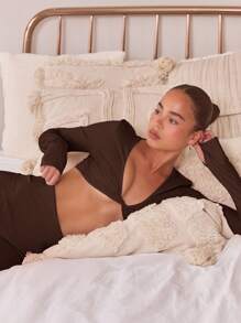 Musera Sport 女士运动T恤，适用于板式网球、网球、匹克球、健身房健身 - 巧克力棕 - 查看 2