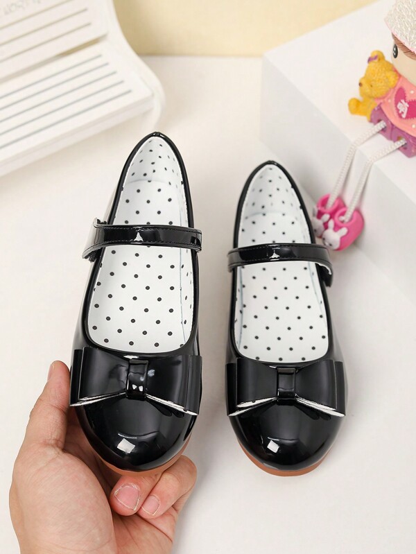 أحذية بنات جميلة بفيونكة أنيقة، مناسبة للخريف والشتاء