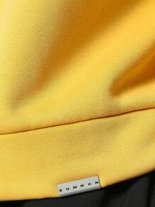 SUMWON Classic Sweatshirt Lightweight Crewneck Sweatshirt Streetwear Essential Fall Winter Basic Athletic Wear Casual Sports Athleisure College Campus Everyday Comfort - Yellow - View 5