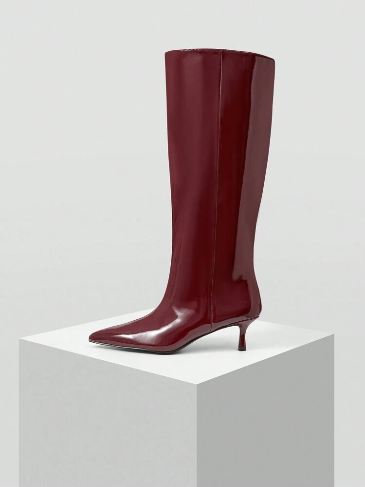 FRENCH TALL BOOTS, STILETTO HEEL BOOTS FOR WOMEN NEW YEAR HOLIDAY, FOR VALENTINE'S DAY, SPRING SHOES, SPRING BREAK EASTER FOR CHRISTMAS