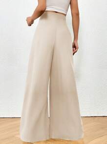 SHEIN LUNE 女士長褲 - 卡其色 - 查看 2