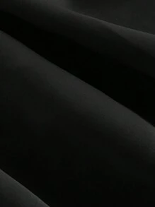 SHEIN MOD Red Side Bow Strap Bandeau Short Dress For Women - Black - View 9