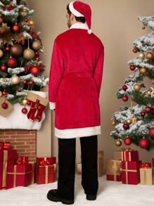 Manfinity VCAY Men's Knitted Casual Loose Fit Long Sleeve Open Front Jacket, Going Out Fashion Warm Colorful Jacket, For Friends, Husband, Boyfriend Gifts, For Fall Winter